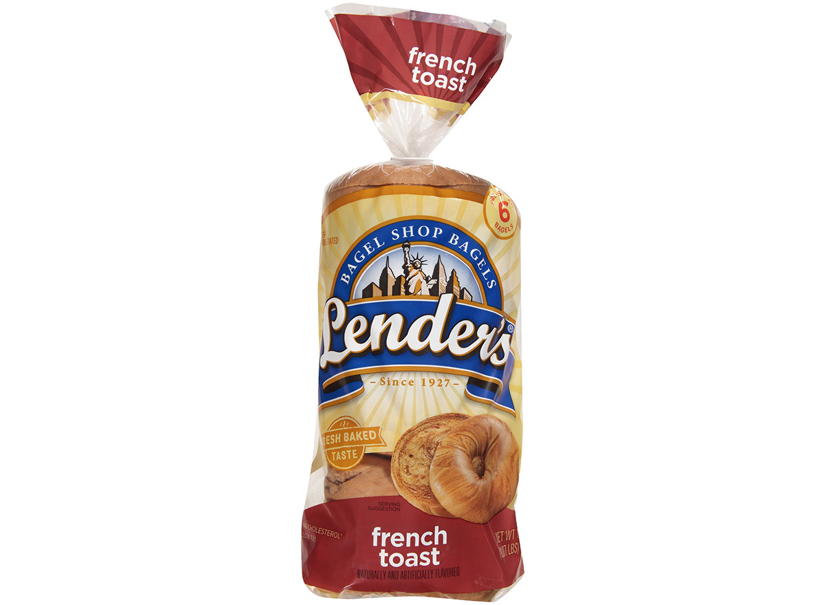 lenders french toast bagels in packaging