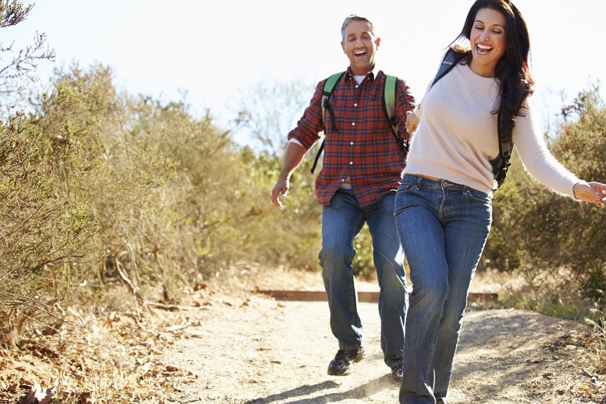 Couple hiking