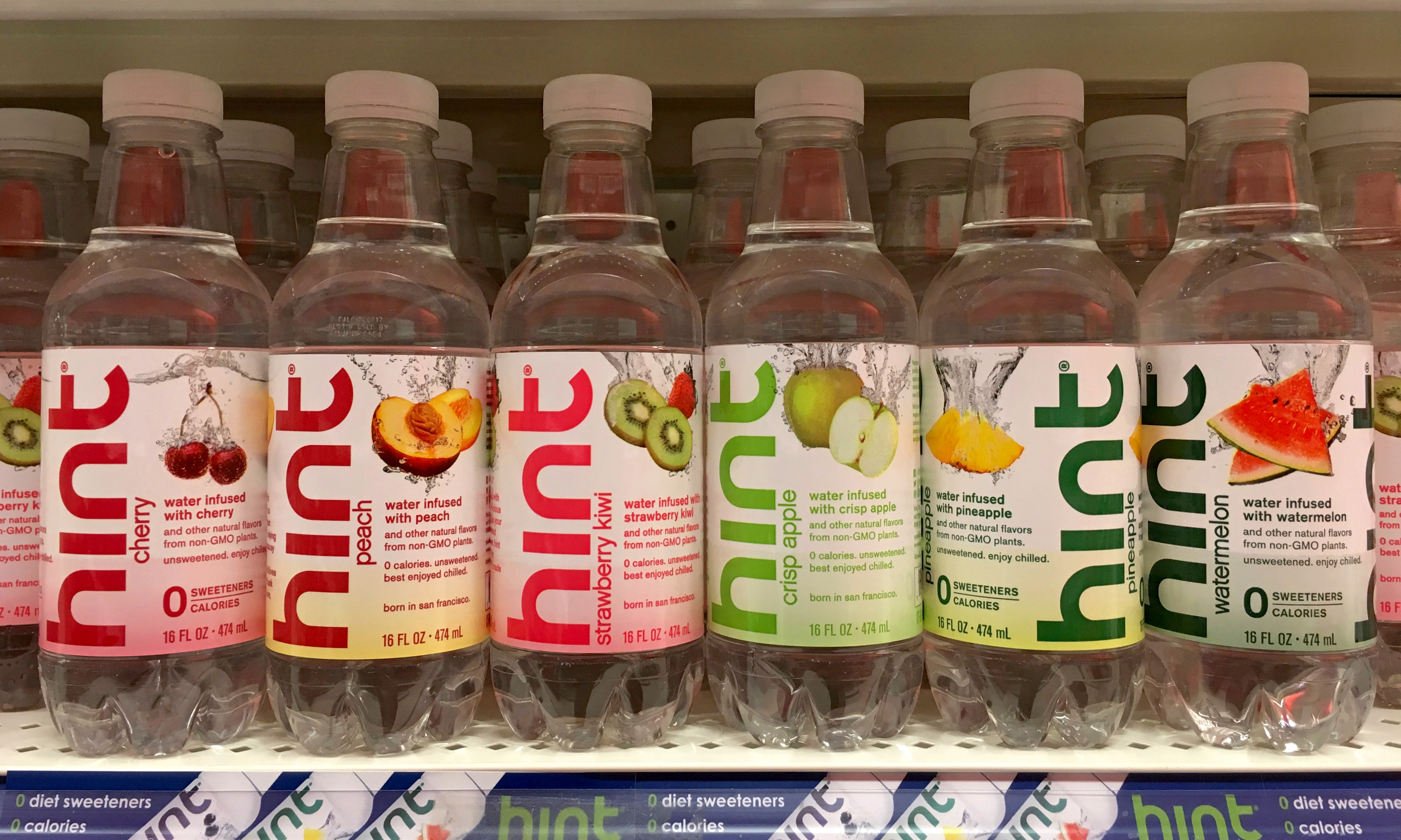 hint water on grocery shelf