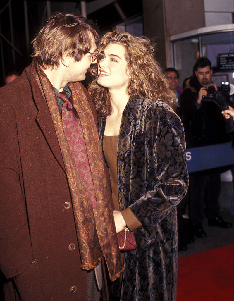 Liam Neeson and Brooke Shields at the premiere of 