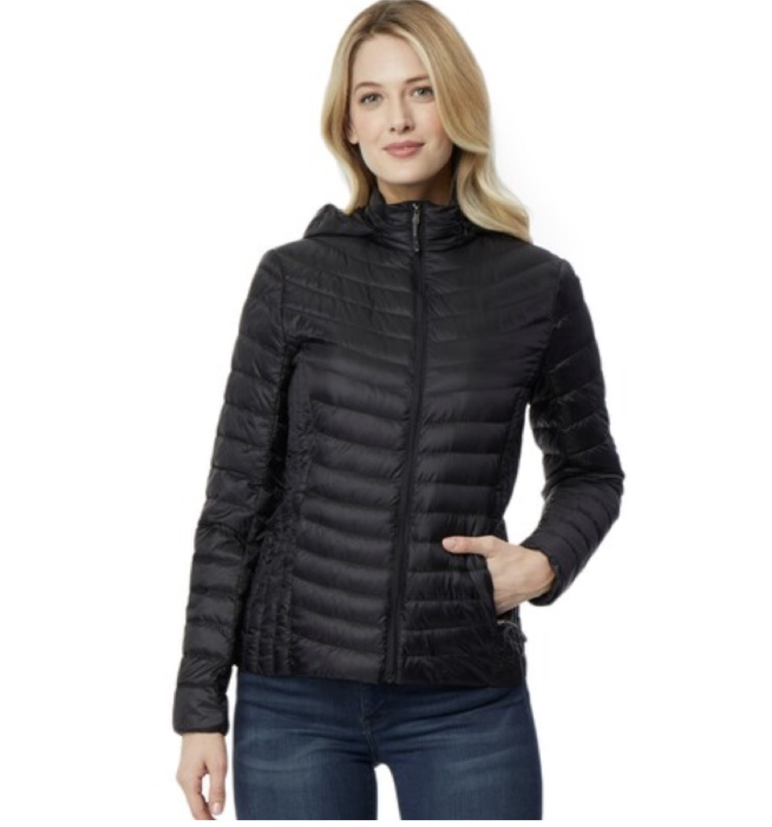 hooded packable down jacket