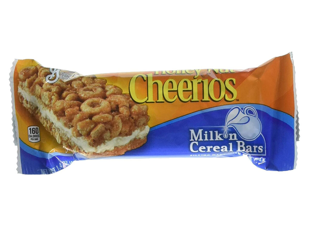 honey nut cheerios milk and cereal bar