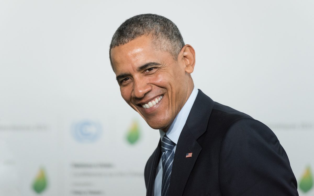 Barack Obama at the Paris COP21 UN conference on climate change in France in 2015