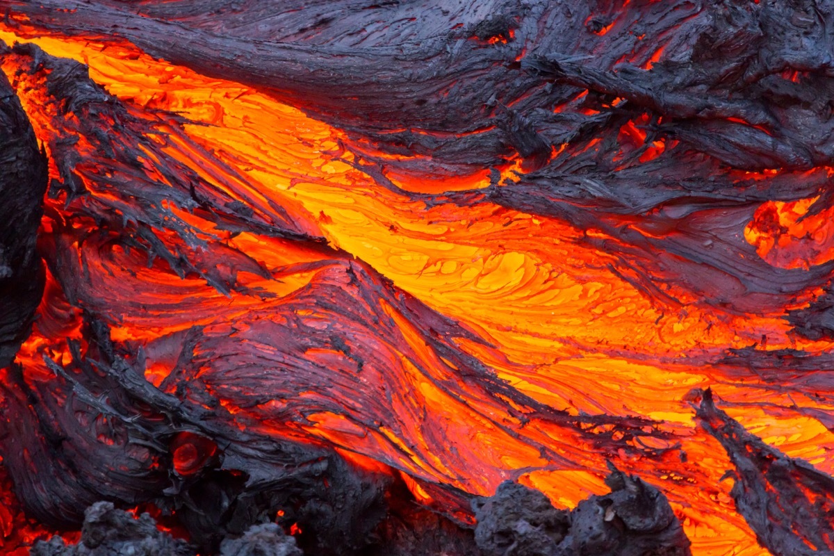 lava flowing