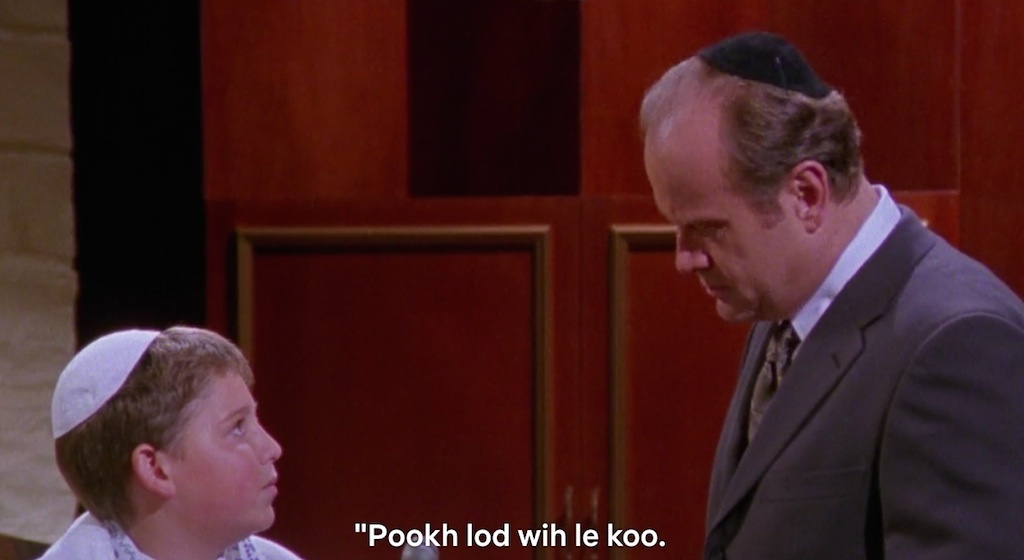 frasier speaks klingon in star mitzvah