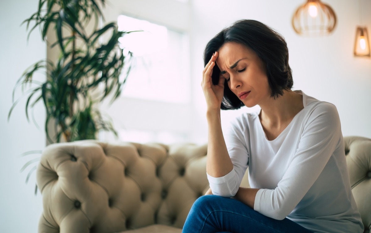 Woman with headache after vaccine