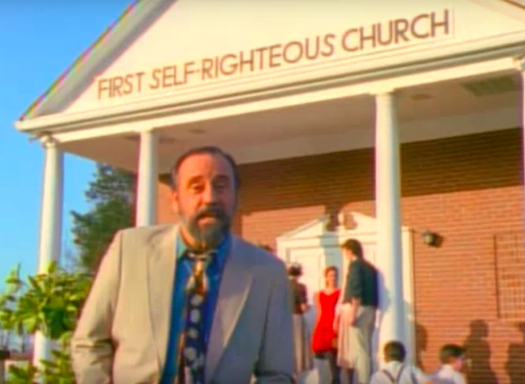 Ray Stevens outside a church