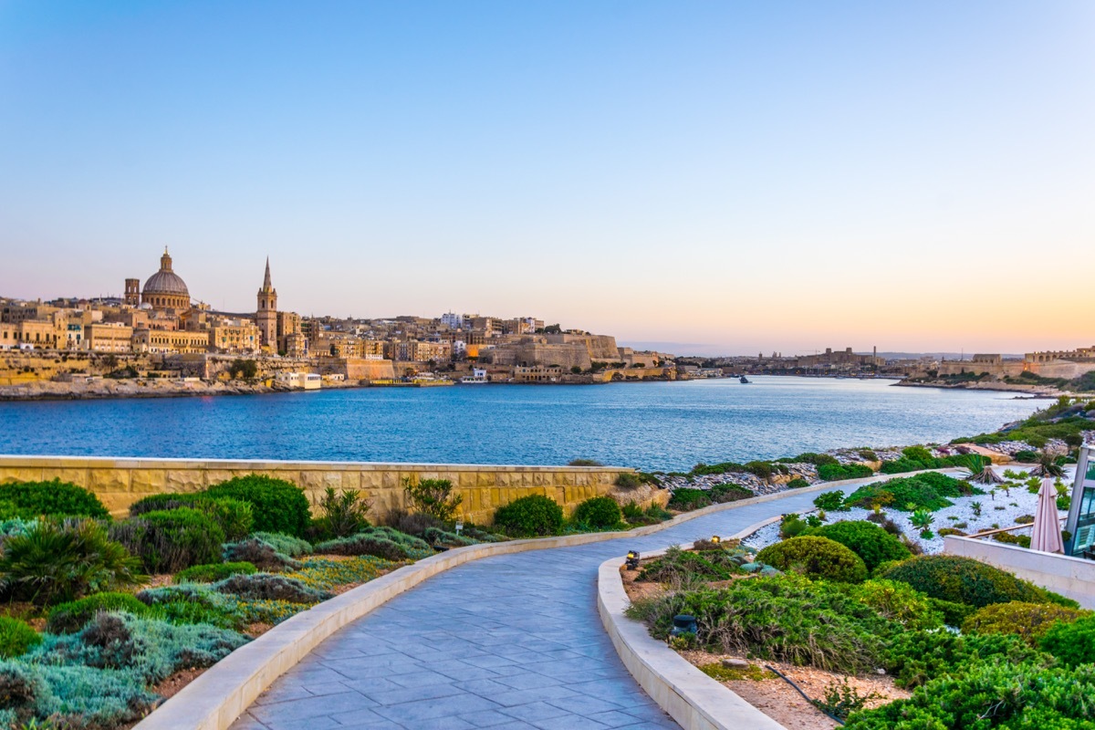 skyline of Valleta, Malta