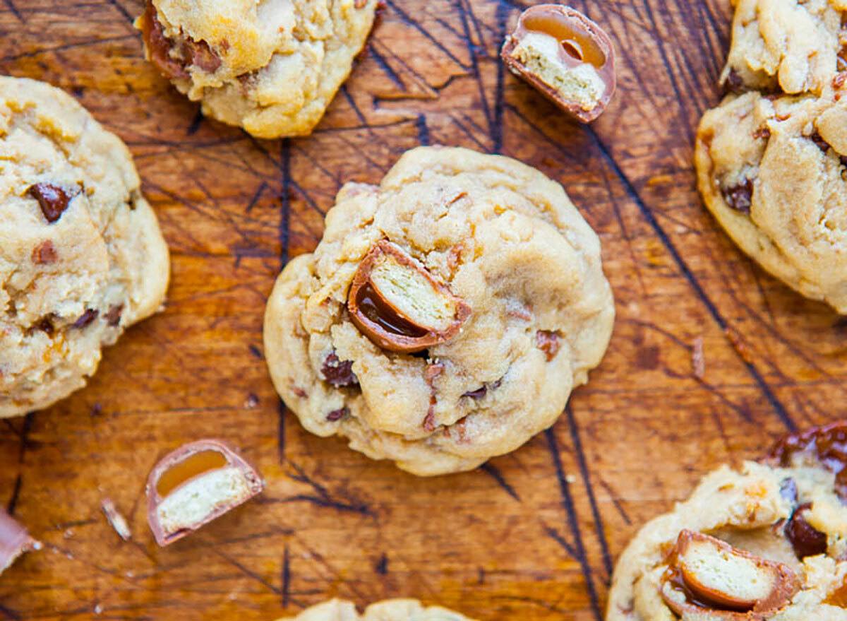 twix bar chocolate chip cookies