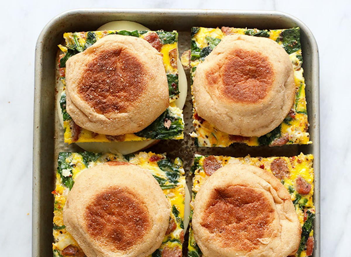 Breakfast muffins with egg bake prepped for the week