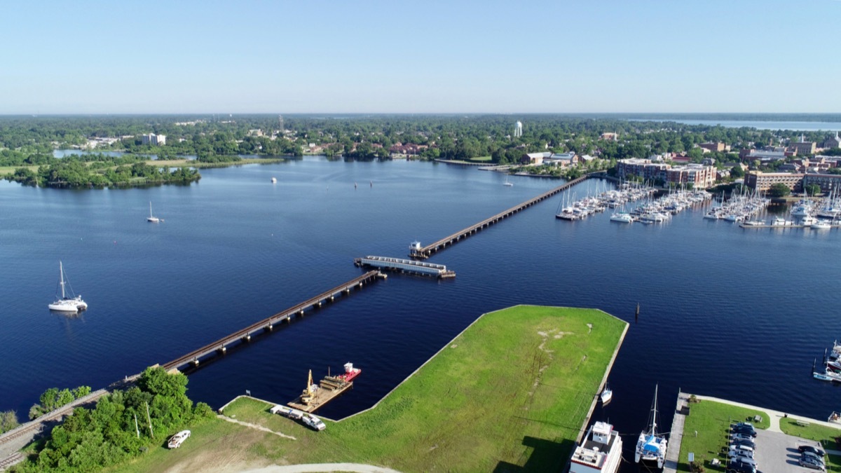 aerial view of new bern North Carolina