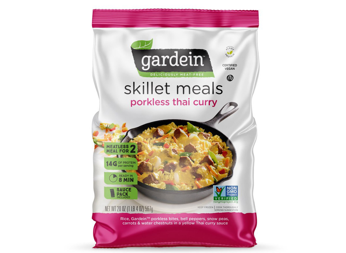 gardein skillet meals porkless thai curry bag