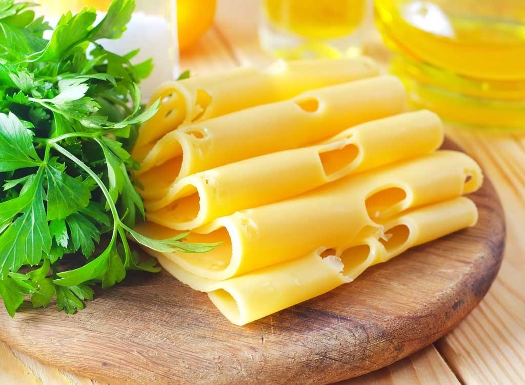 Cheese slices herbs