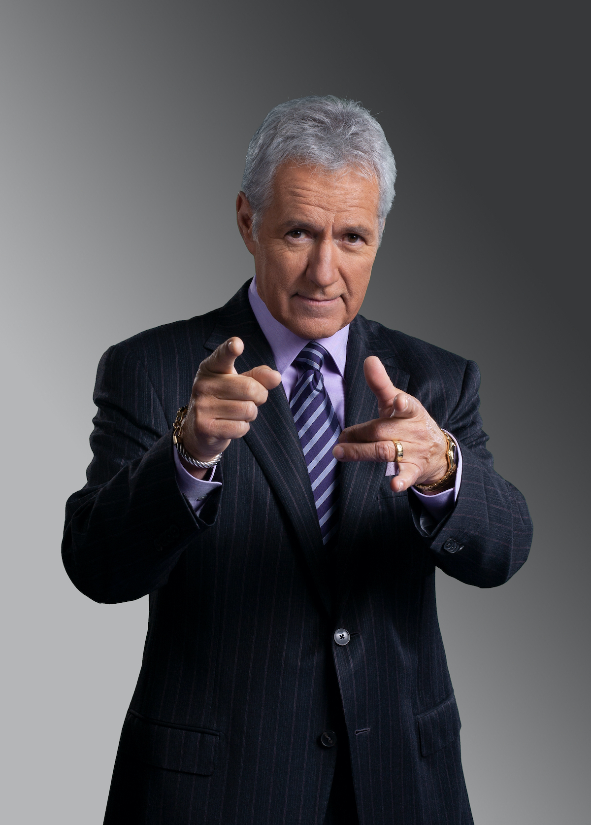 Alex Trebek the host of the TV game show 