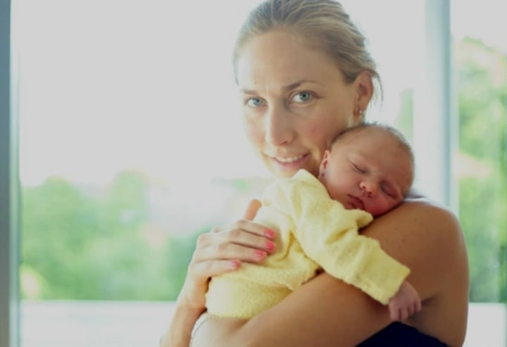 Shannon Cooper and Her Newborn Grace