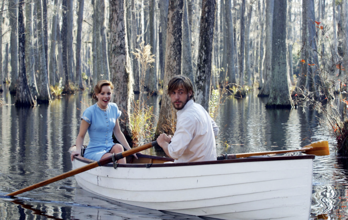 Rachel McAdams and Ryan Gosling in the Notebook. 