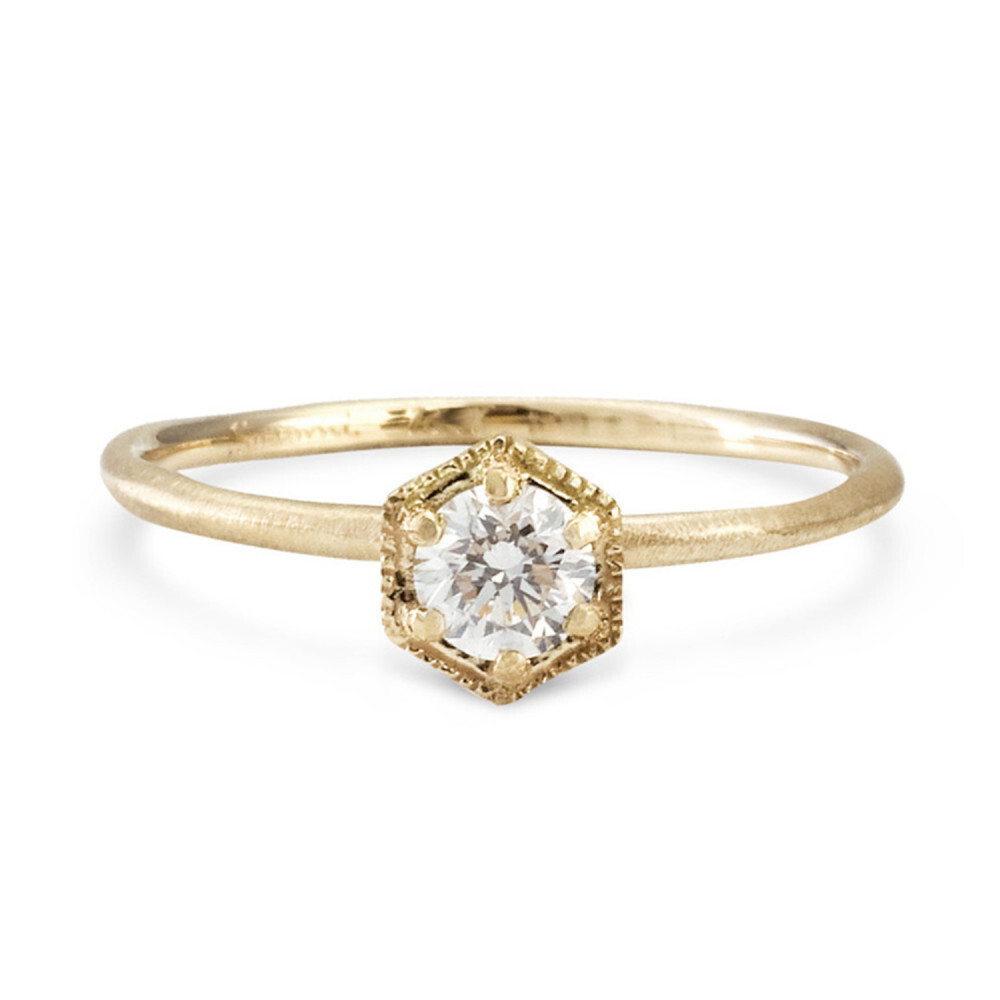 Satomi Kawakita Diamond Hexagon Ring, one of the best engagement rings.