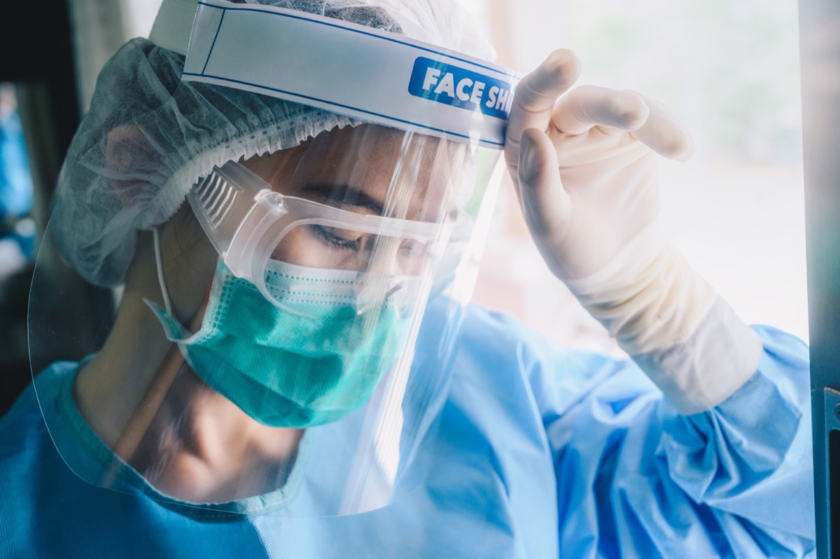 Health care worker wearing PPE