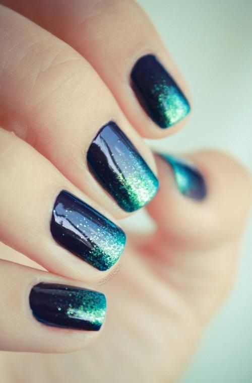 Glittery and Shimmery Nails