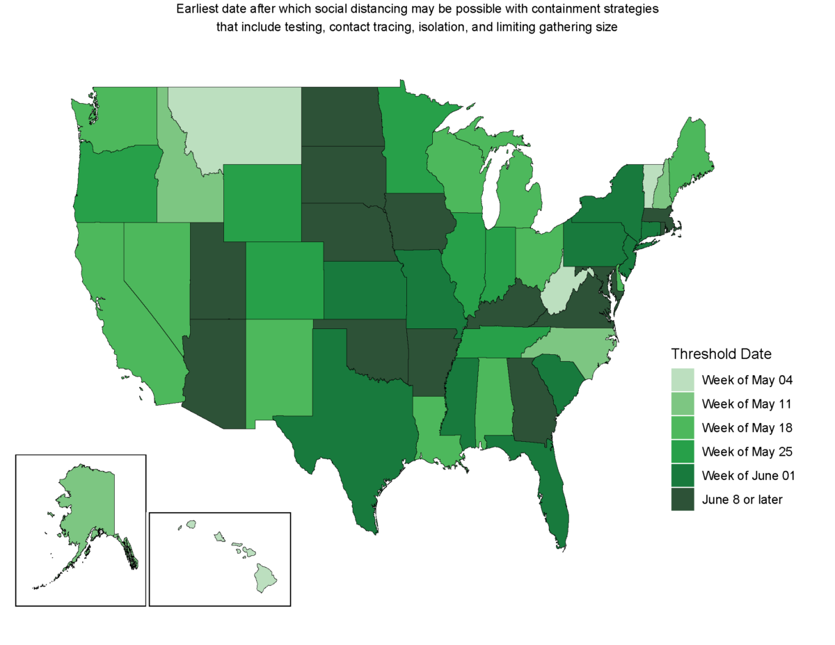 COVID-19 estimation updates in map form from IHME