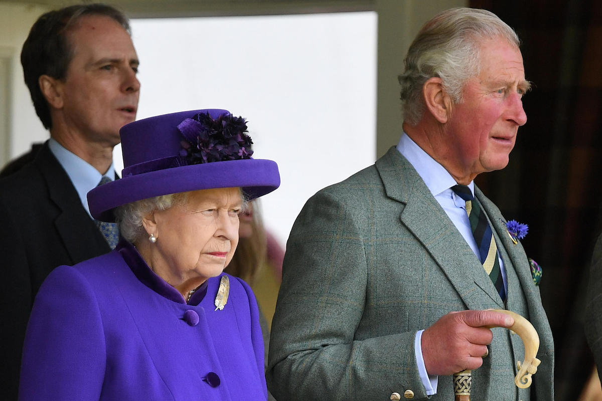 The Queen attends The Braemar Gathering. HM Queen Elizabeth II accompanied by Prince Charles, The Prince of Wales, in 2019