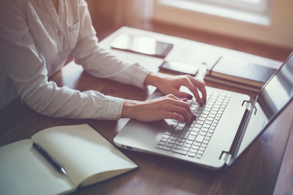 Woman Blogging on a Computer {New Words}