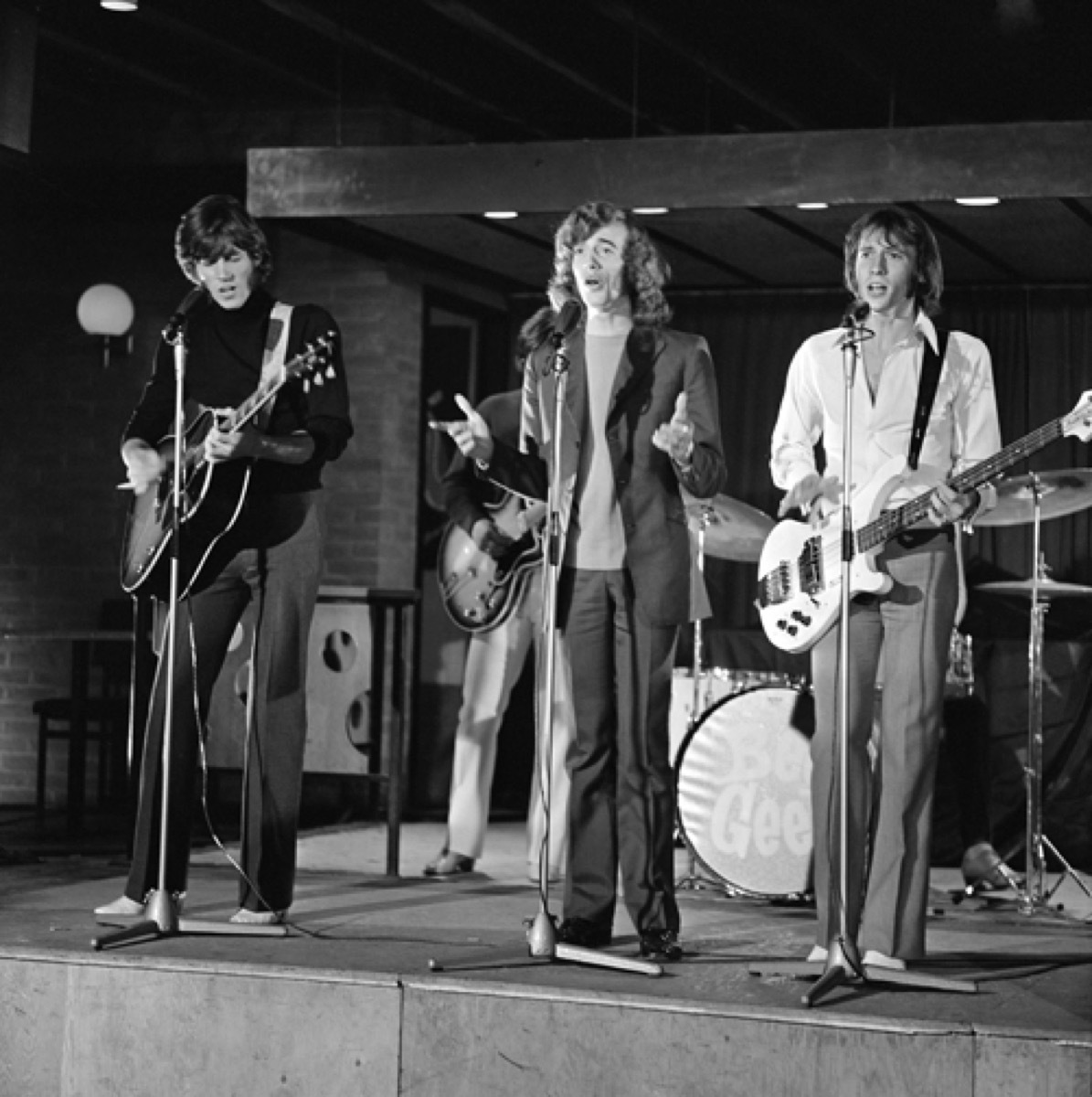 Bee Gees perform on stage on Dutch TV show in 1968, they wrote 