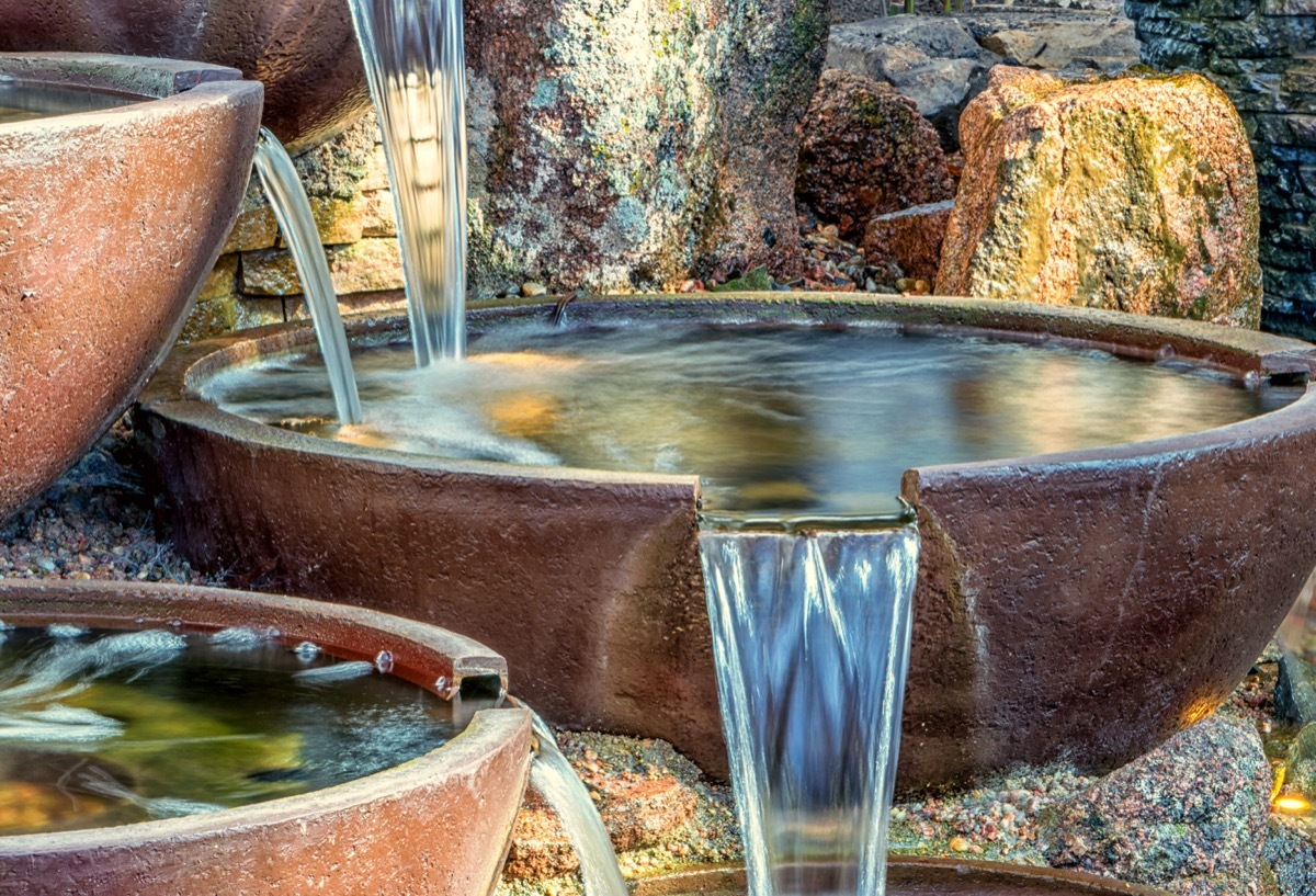 garden water bowl fountain