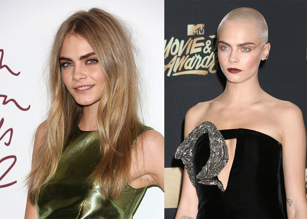 cara delevingne hair transformation