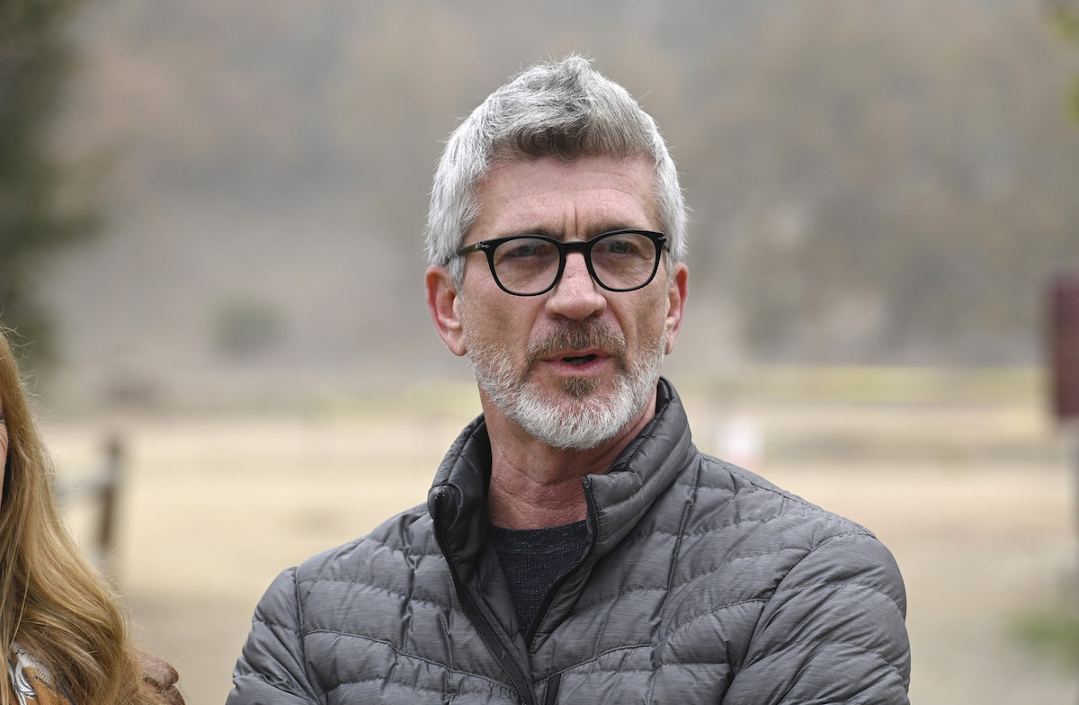 Joe Lando at the Open Hearts Foundation's Young Hearts volunteer experience in 2021