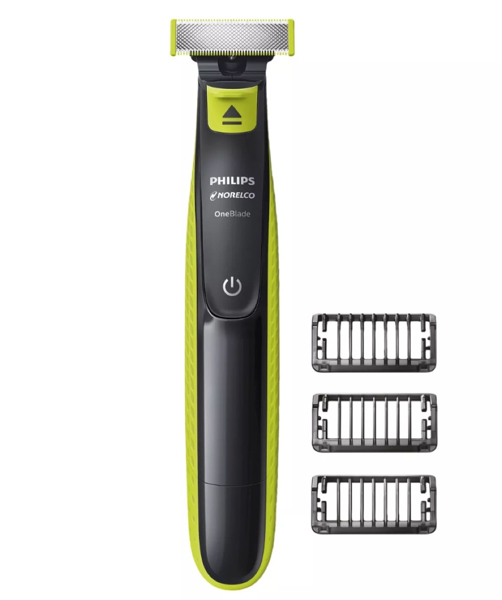 green and black electric razor