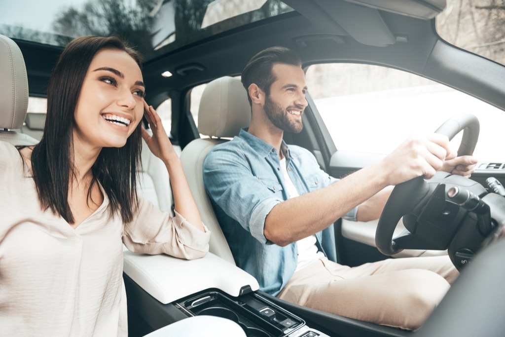 Young Couple on Road Trip