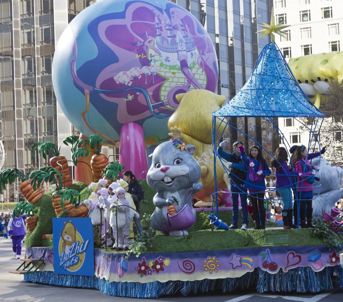 NEW YORK - NOVEMBER 22: Zhu Zhu Pets characters ride the float at the 86th Annual Macy's Thanksgiving Day Parade on November 22, 2012 in New York City. - Image