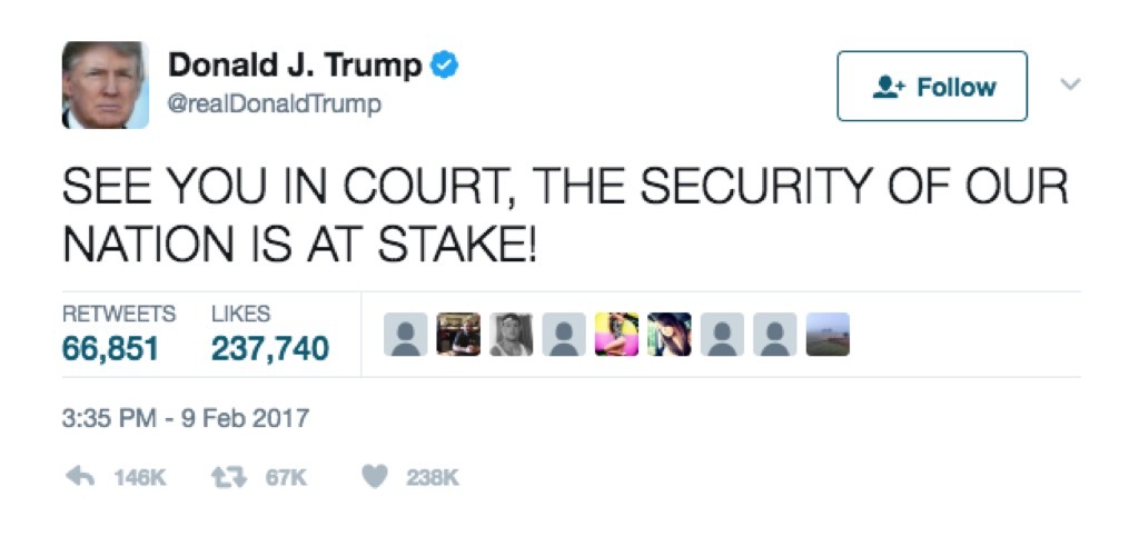 donald trump's tweets all caps