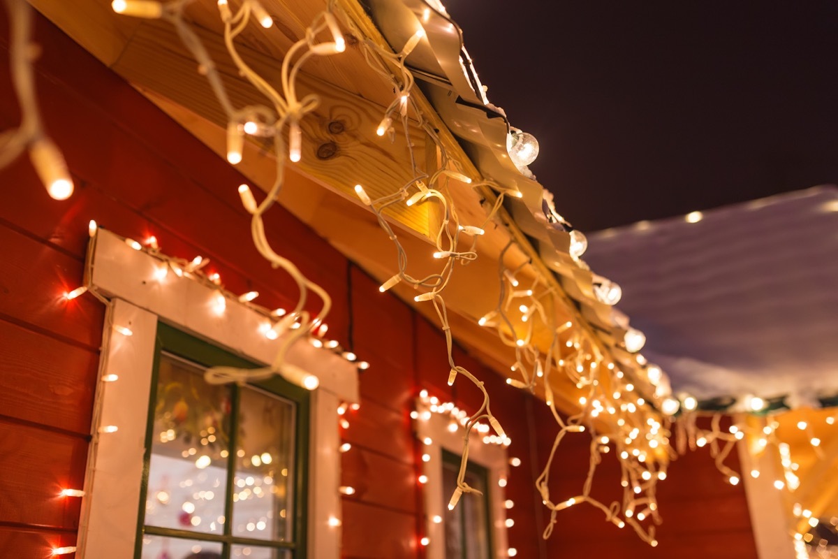 christmas lights outside a house