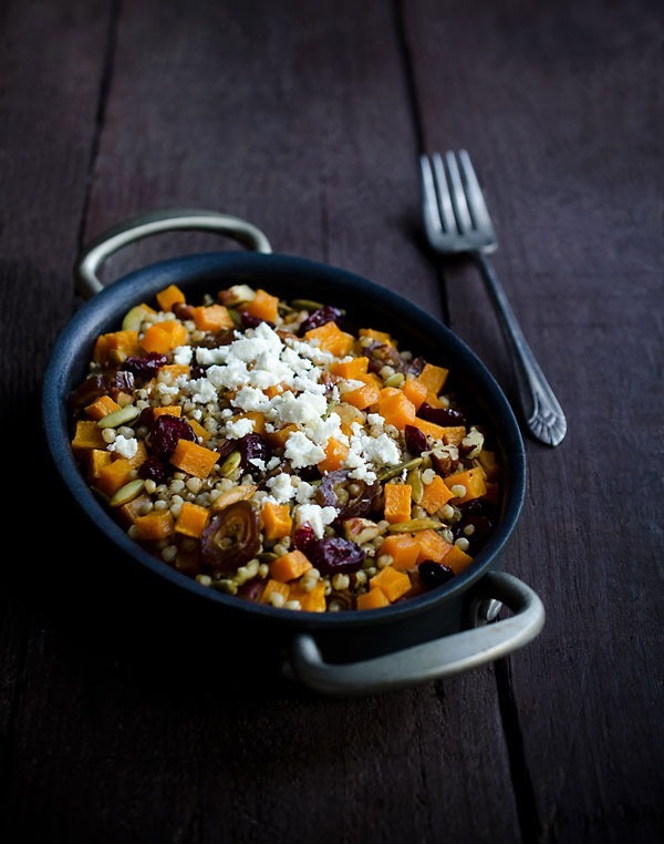 butternut squash cranberry sorghum salad