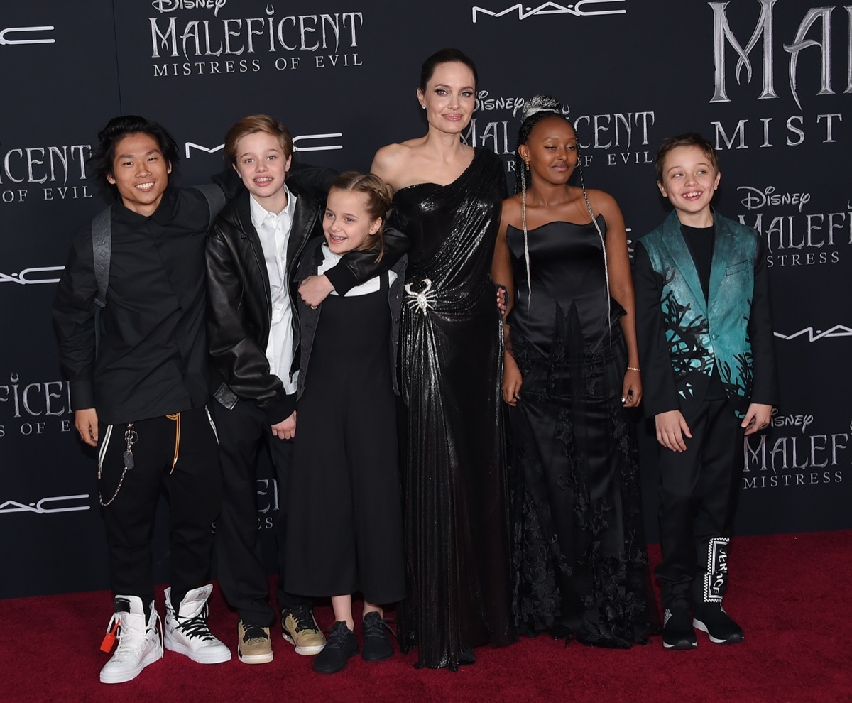 Pax, Shiloh Jolie-Pitt, Vivienn, Angelina Jolie, Zahar and Knox Jolie-Pitt