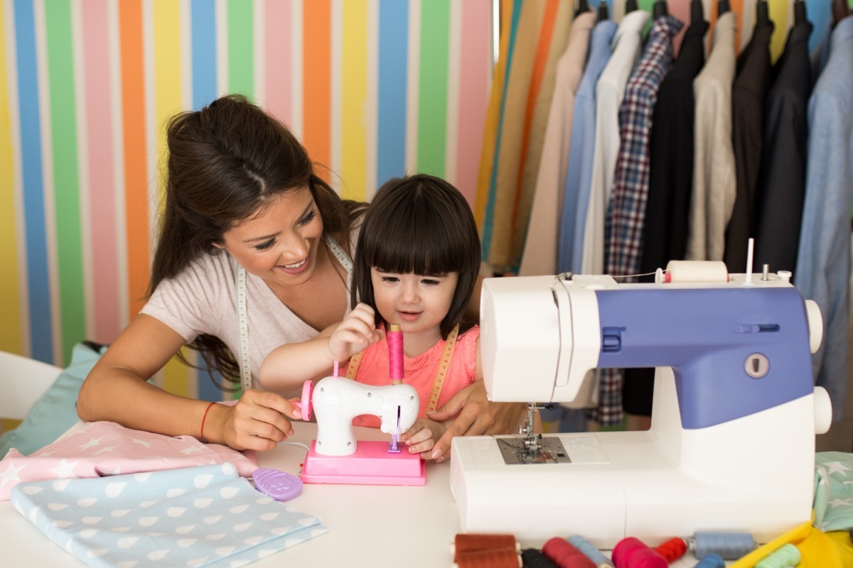 Mother daughter sewing class