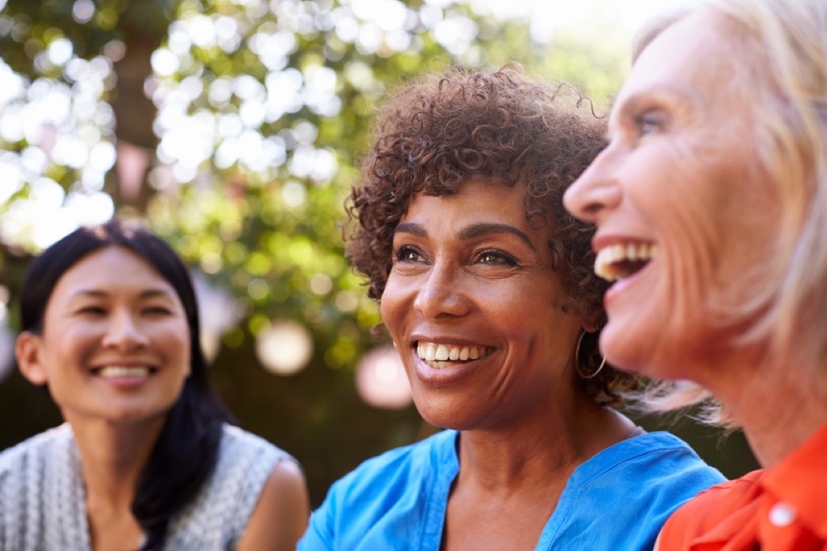 Older women smiling