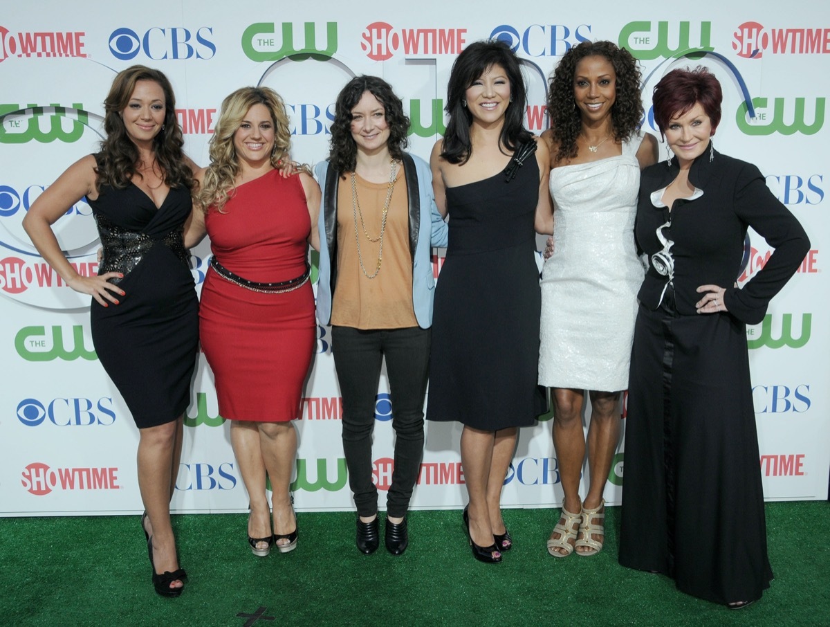 Leah Remini, Marissa Jaret Winokur, Sara Gilbert, Julie Chen, Holly Robinson Peete and Sharon Osbourne in 2010