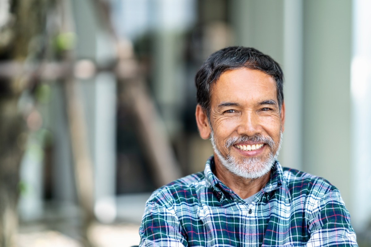 confident senior man smiling