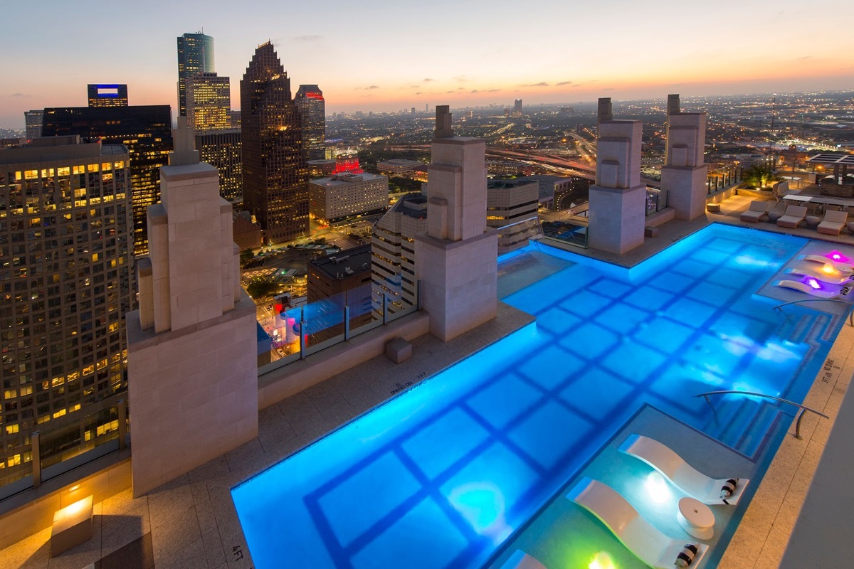 market square tower sky pool