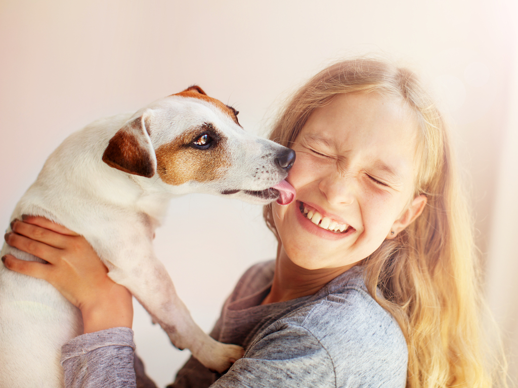 dog with kid, family dog