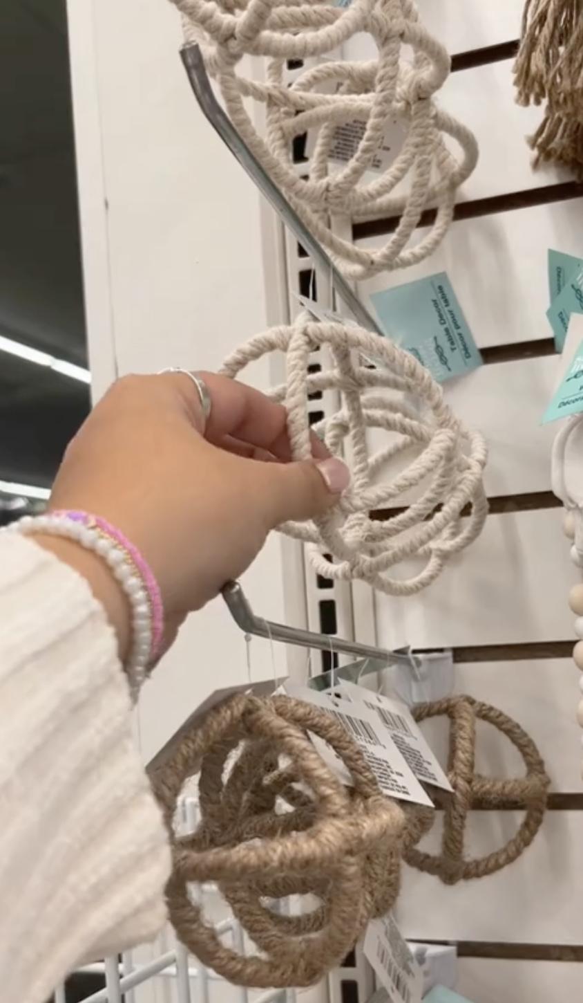 Decorative rope balls at Dollar Tree