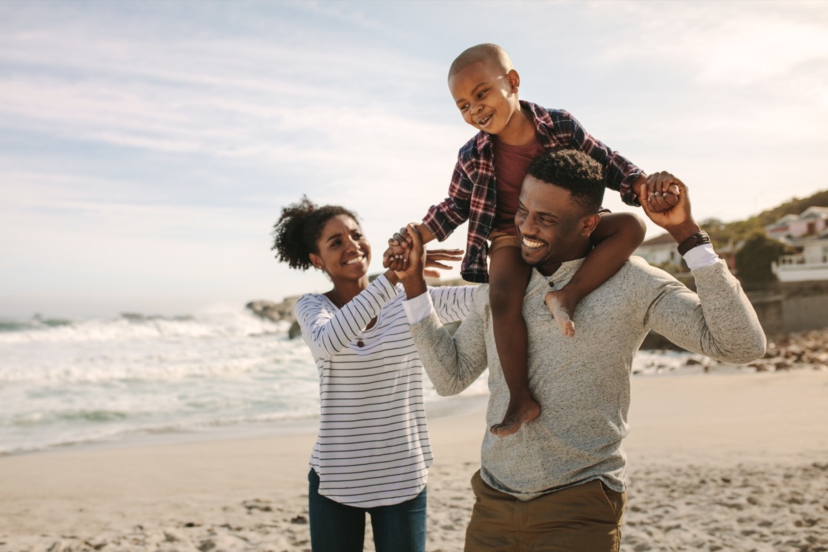 Family on a beach