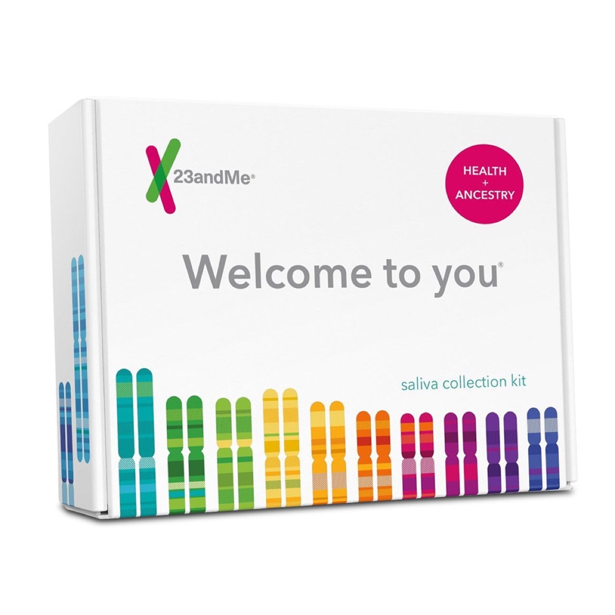 23andme dna kit in white box