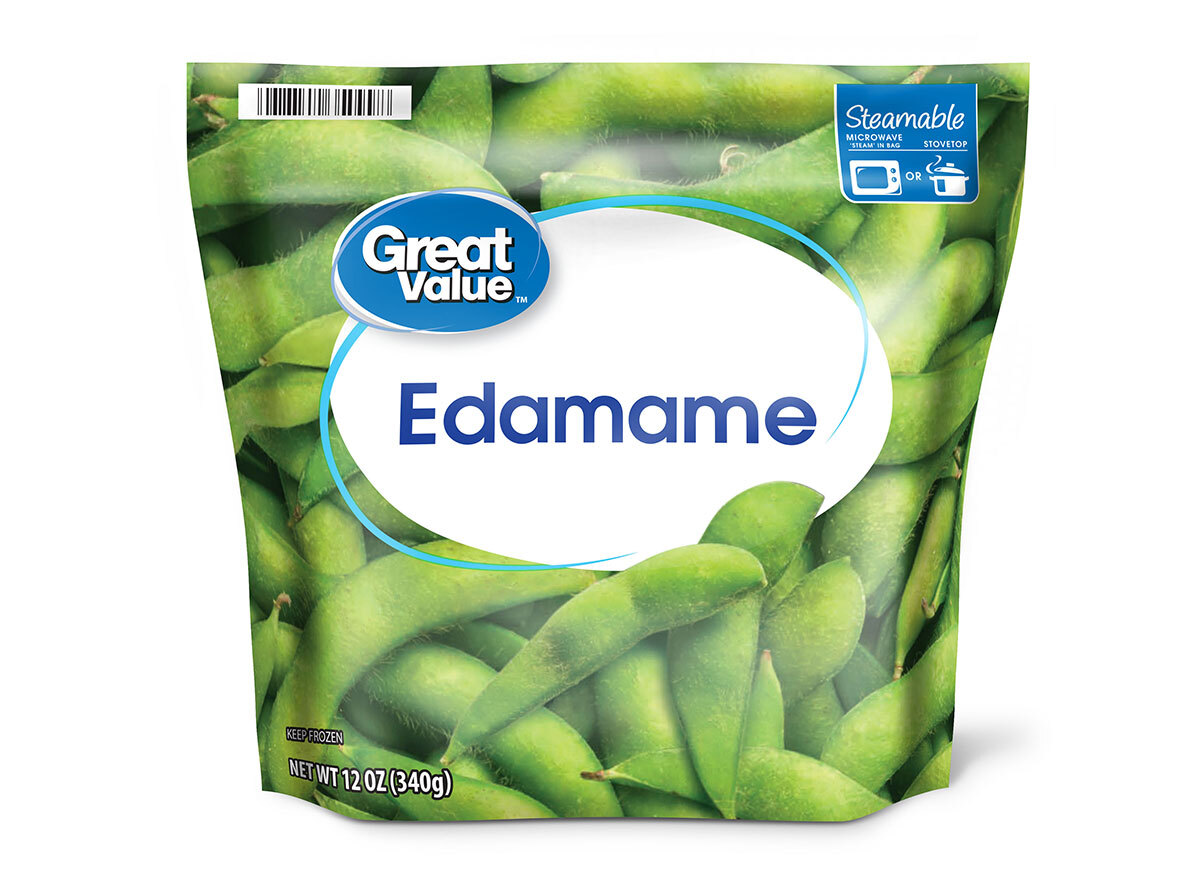 bag of great value frozen edamame