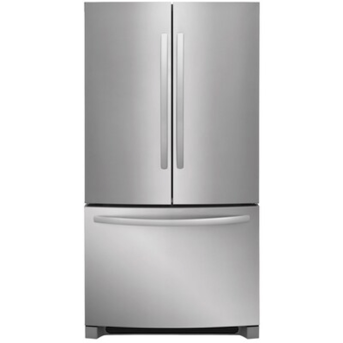 double door fridge white background 