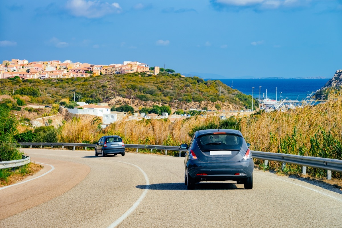 Cars on a highway