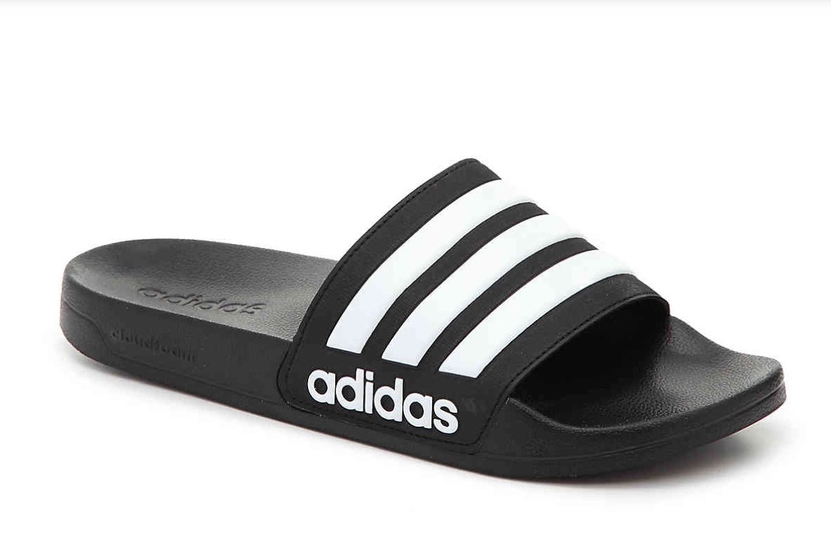 black adidas slip on sandals, affordable sandals